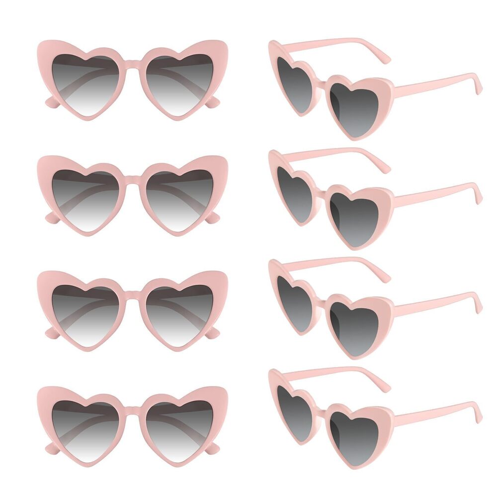2575 8/16 Pcs Heart Shaped Sunglasses Bulk Vintage Heart Glasses
